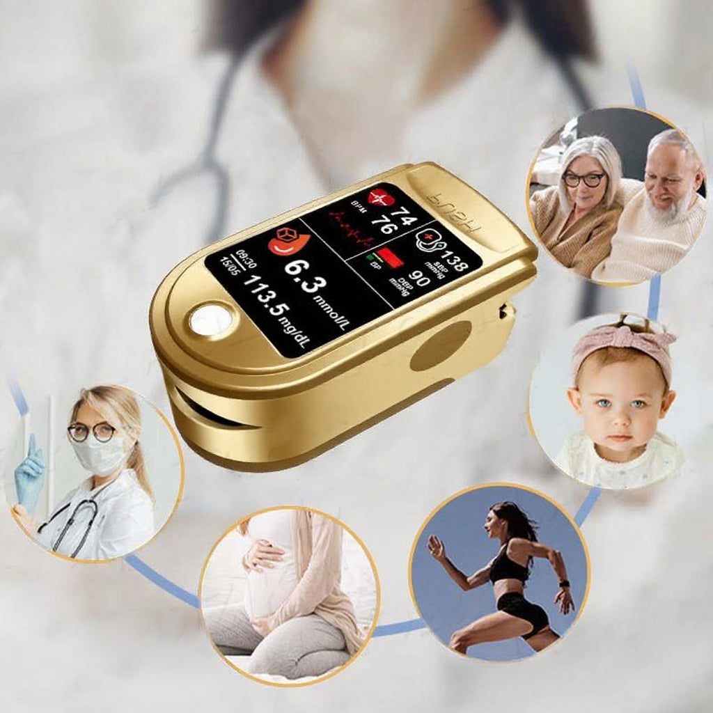 🩸Health America Subsidized Product | LaozikTM Professional 12in1 Glucose & Vital Signs Monitor-Painless, Fast, Precise& FDA-Backed(Made in California, USA)