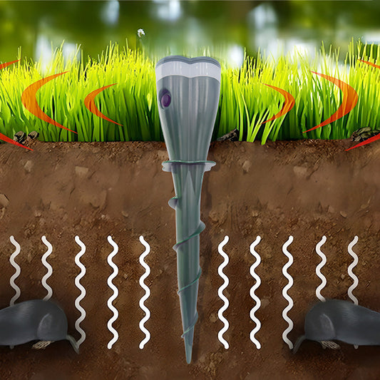 🌸Spring Sale 57 % OFF☘️Outdoors Solar Powered Waterproof Screw Mole Repellent